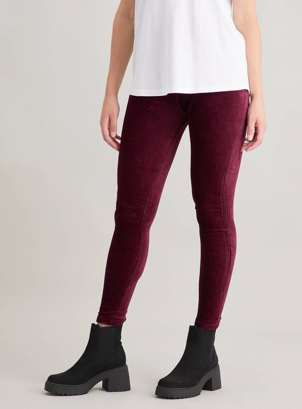 Buy Berry Red Corduroy Leggings 16 Leggings Tu